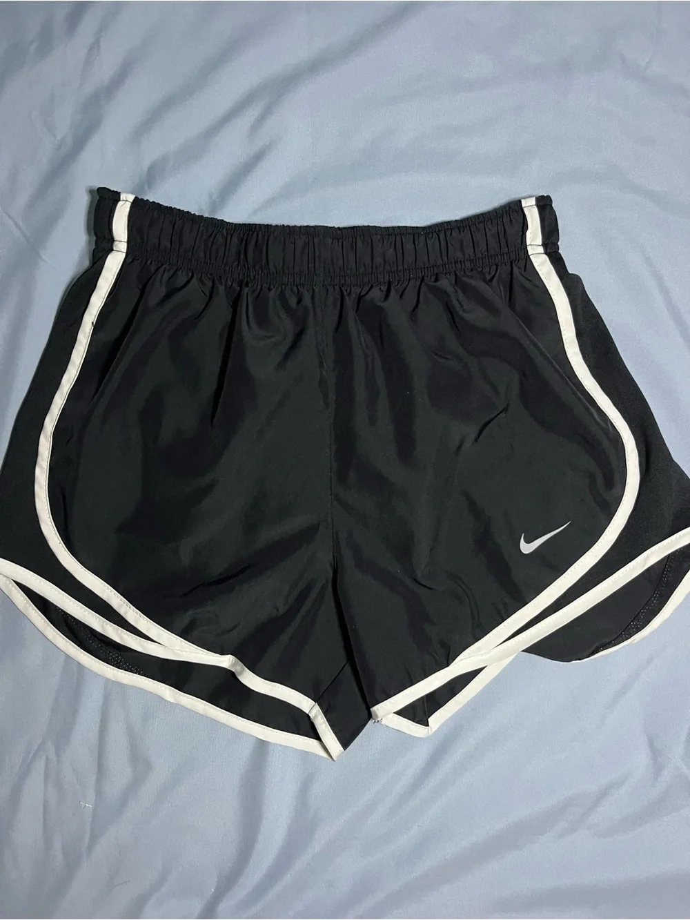 Nike Dri-FIT Tempo Women's Running Shorts Black White Lined XS